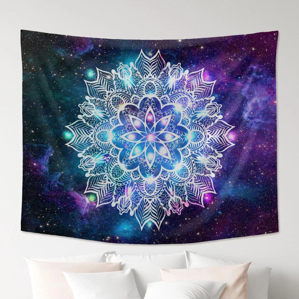 每日出貨🚚唯美療癒曼陀羅掛布(大) 150x100cm B款 附安裝包 掛毯 靜心空間 靜坐冥想 牆面櫃體裝飾
