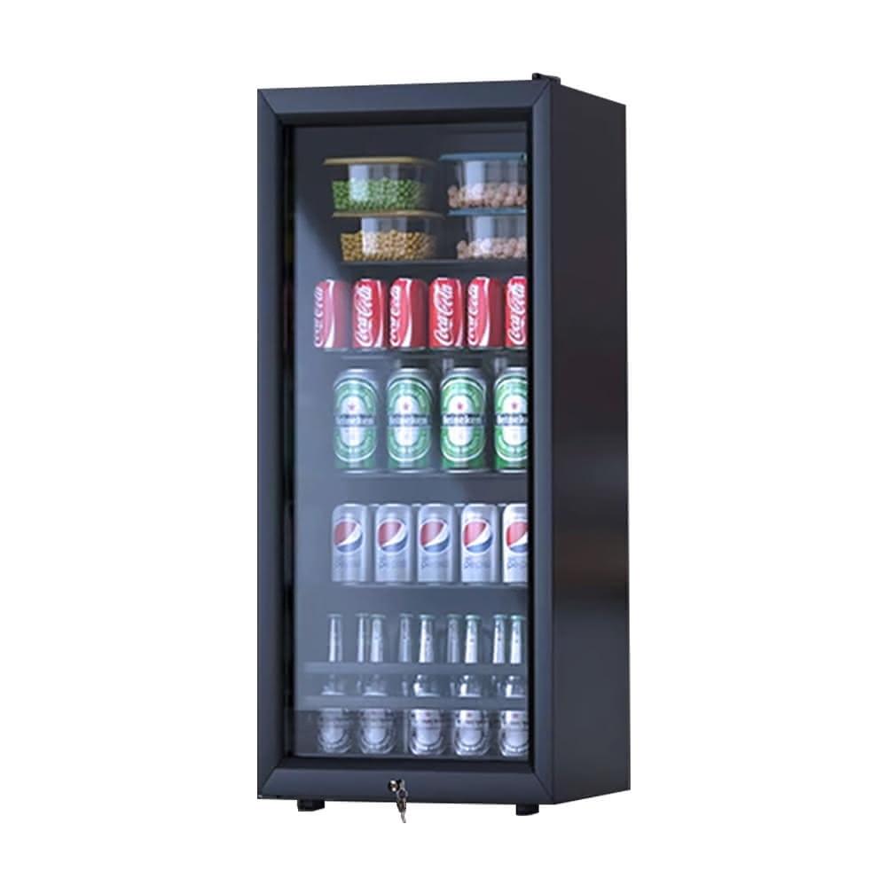 【Laptinc 拉普蒂尼】122L冷藏櫃展示櫃帶鎖保鮮冰箱(飲料櫃 酒櫃 冷藏櫃 辦公室冰箱 冷凍櫃)