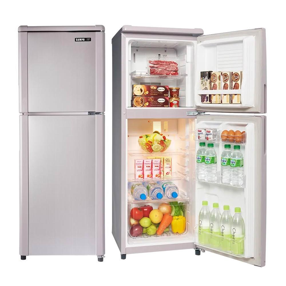 【SAMPO 聲寶】( SR-C14Q/R6 ) 140公升 經典定頻雙門冰箱-紫燦銀《送基本安裝、舊機回收》