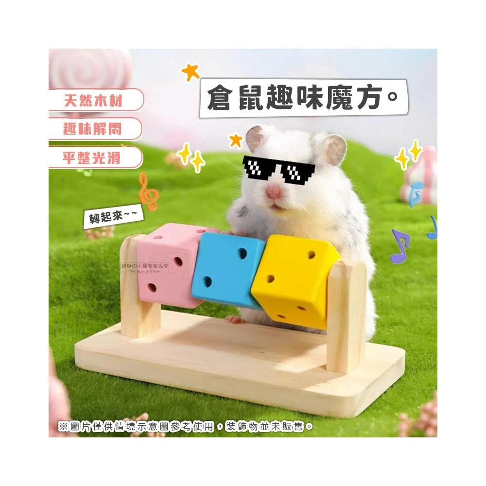 倉鼠趣味魔方 小寵玩具 倉鼠木製玩具 倉鼠藏食玩具 倉鼠轉轉樂 倉鼠造景裝飾 小寵解悶玩具 小寵用品 原木玩具