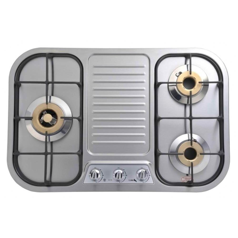 【豪山】三口檯面爐不鏽鋼左大爐瓦斯爐天然氣ST-3239-SL-NG1 標準安裝