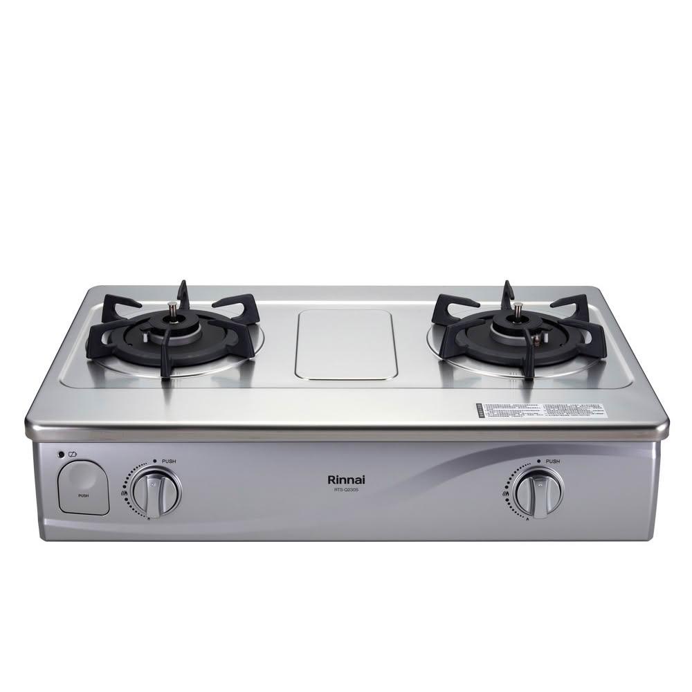 【林內】感溫二口爐台爐感溫爐(與RTS-Q230S同款)瓦斯爐桶裝瓦斯RTS-Q230S_LPG 基本安裝
