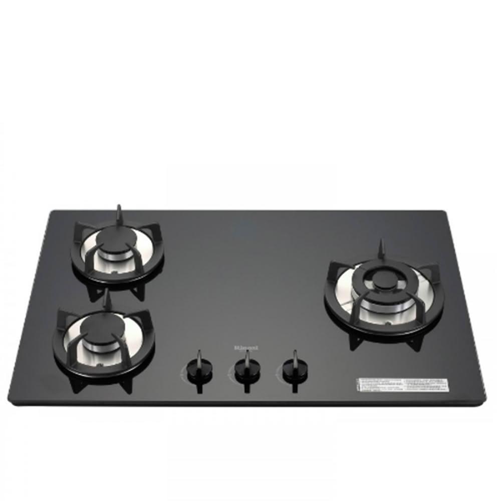 【林內】三口玻璃防漏檯面爐黑色鑄鐵爐架(與RB-302GH-B同款)瓦斯爐天然氣RB-302GH-B_NG1 基本安裝