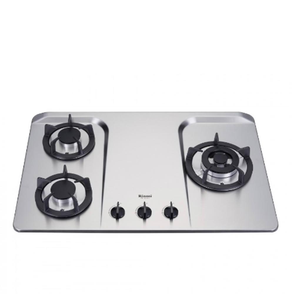 【林內】三口檯面爐防漏爐不鏽鋼鑄鐵爐架(與RB-H301S同款)瓦斯爐桶裝瓦斯RB-H301S_LPG 基本安裝