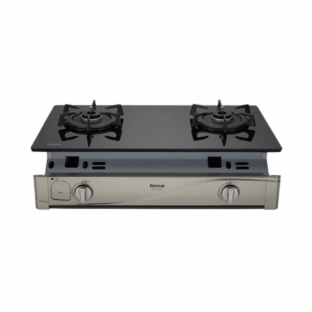Rinnai 林內 嵌入式感溫玻璃雙口爐 RBTS-Q230G(B) 含運不安裝