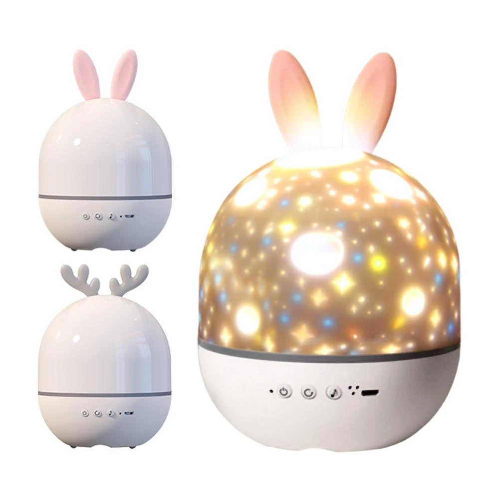 星空投影小夜燈 造型小夜燈 星光投影燈 旋轉燈 星空夜燈 星星投影燈 星空投影燈 交換禮物 （贈6款幻燈片）