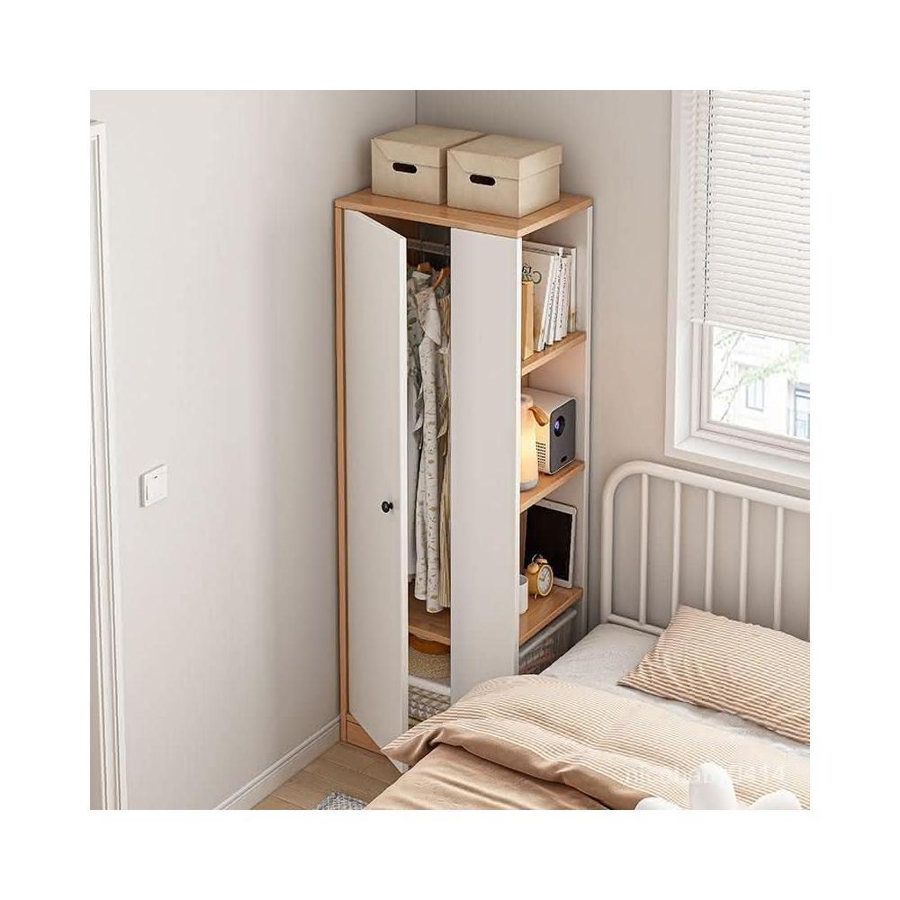 熱賣 廠傢直銷 廠傢直銷單門衣櫃齣租房用簡約現代極簡結實傢用臥室床邊櫃窄夾縫收納櫃子傢俱 IMQZ