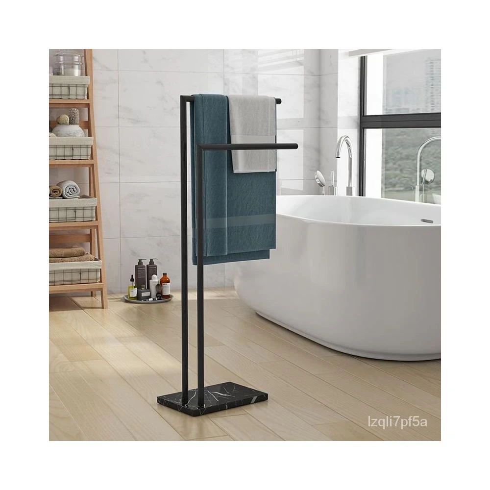 品質保證免運北歐衛生間毛巾架落地收納置物架浴室浴巾架可移動免打孔抹佈掛架