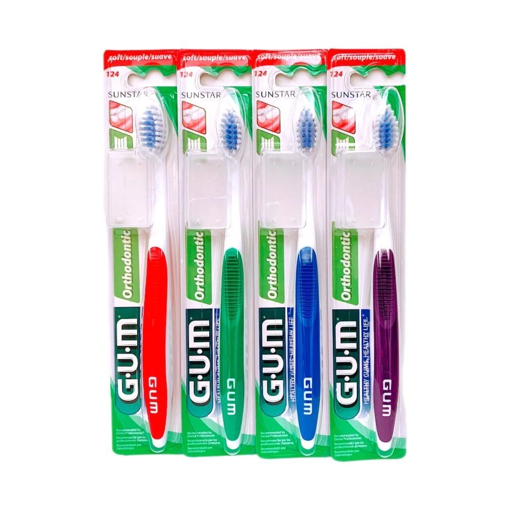 【G.U.M】GUM 矯正專用軟毛牙刷 SUNSTAR 牙齒矯正用 牙套用 G.U.M #124
