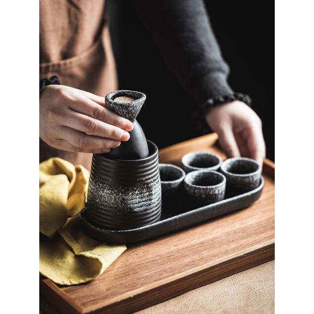 酒具套裝高端清酒杯陶瓷冬季家用烈酒杯子小酒盅分酒器燒酒溫酒器