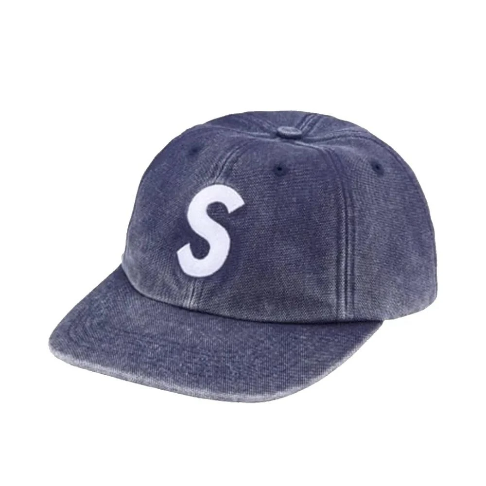 SUPREME】Supreme 24FW Pigment S Logo 6 Panel 水洗六分割帽深藍色