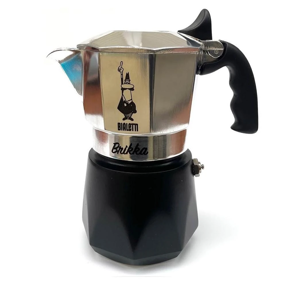 【Bialetti 比亞樂堤】鑽石雙閥加壓摩卡壺 2杯份 2人份 BRIKKA限流 摩卡壺。歐洲原裝進口。