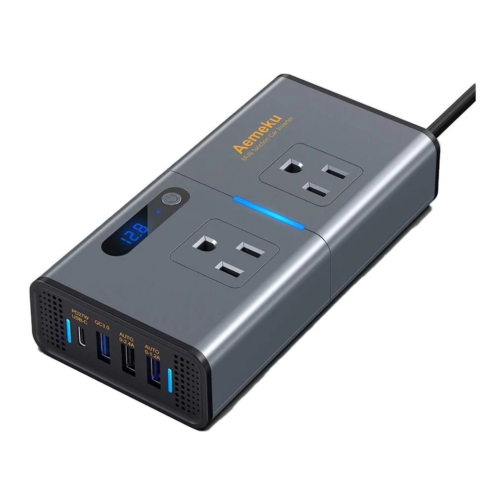 車載逆變器 200W(12V轉110V變壓器、電源轉換器、電瓶轉換器、變壓器轉接頭)