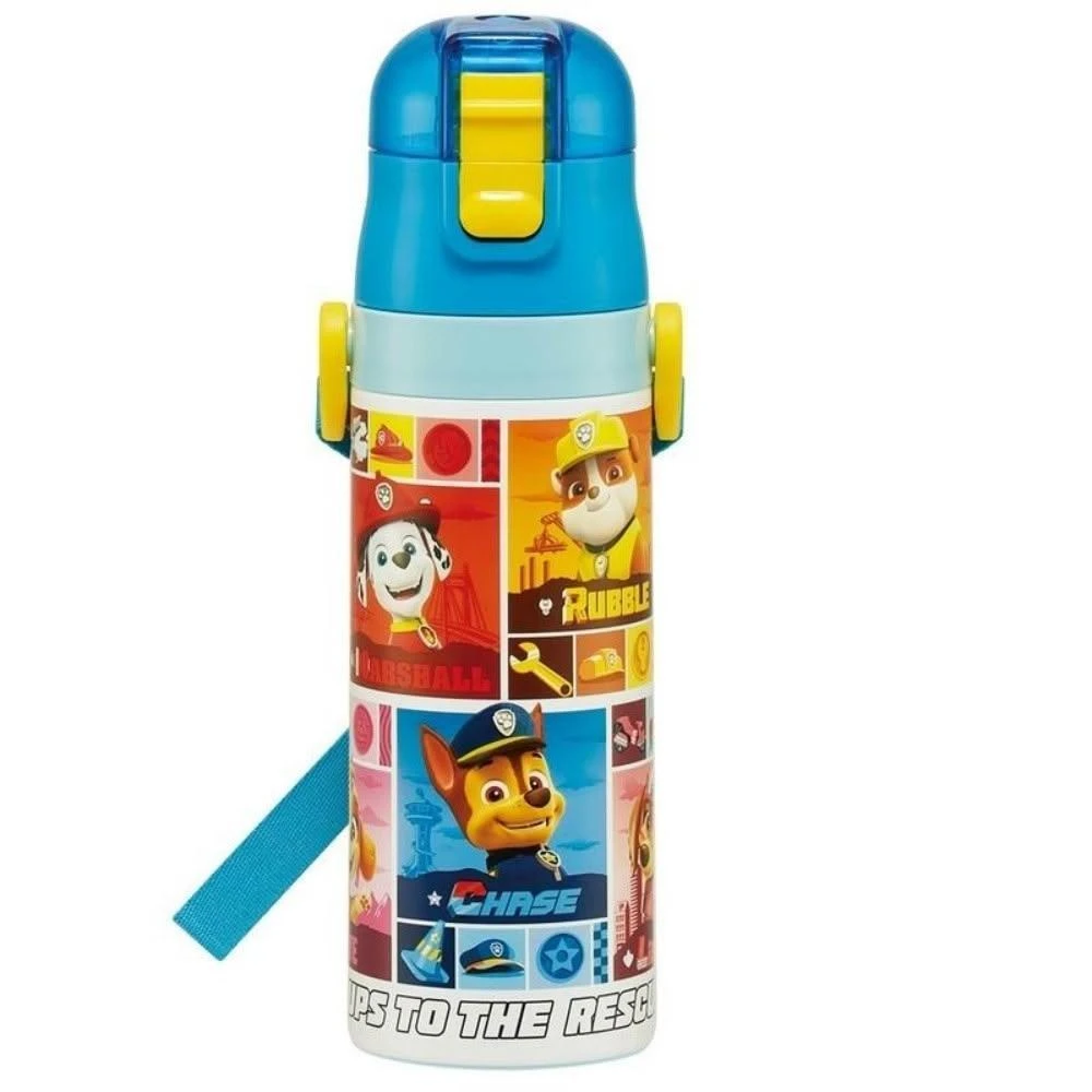 【Skater】超輕量不鏽鋼保溫水壺 不鏽鋼兒童水壺 保溫瓶 470ML 汪汪隊 淺藍  SDC4