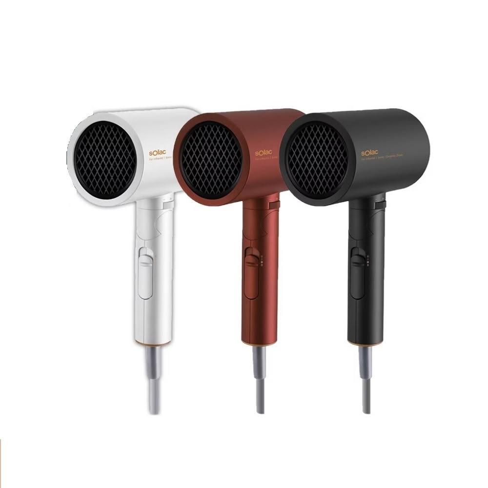 【SOLAC】負離子生物陶瓷吹風機 SHD-508 摺疊 無段風量 台灣公司貨