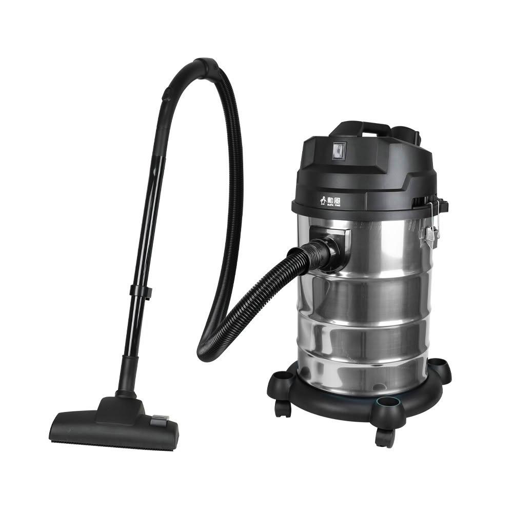勳風 SUPA FINE HHF-K3679 圓筒式吸塵器,灰色系設計,中國製造,有線操作,集塵筒式,乾濕兩用功能,容量達30公升,尺寸37x37x64.5cm,重量僅5kg。配件包含硬漬毛刷吸頭及地板/地毯兩用地刷,電壓110V,保固1年,BSMI認證R31043。強力吸塵,適閤家居辦公室清潔,高效除塵去汙神器! SUPA FINE勳風 HHF-K3679