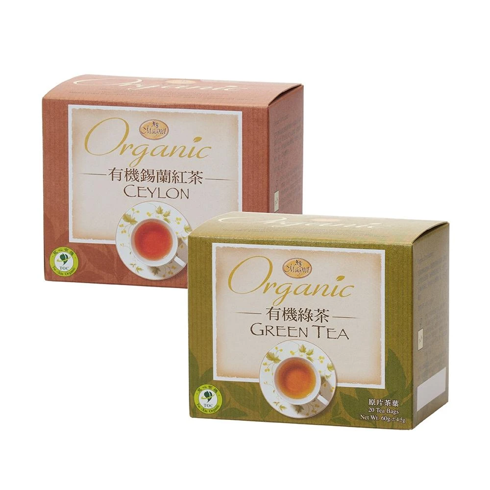 【曼寧】曼寧-有機茶3g*20入 (有機錫蘭紅茶/有機綠茶)