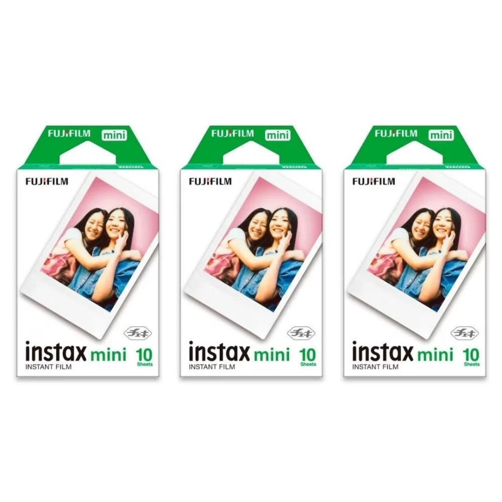 【FUJIFILM 富士軟片】(盒裝x3盒)(共30張) mini系列-空白底片白邊底片 instax mini 拍立得 專用