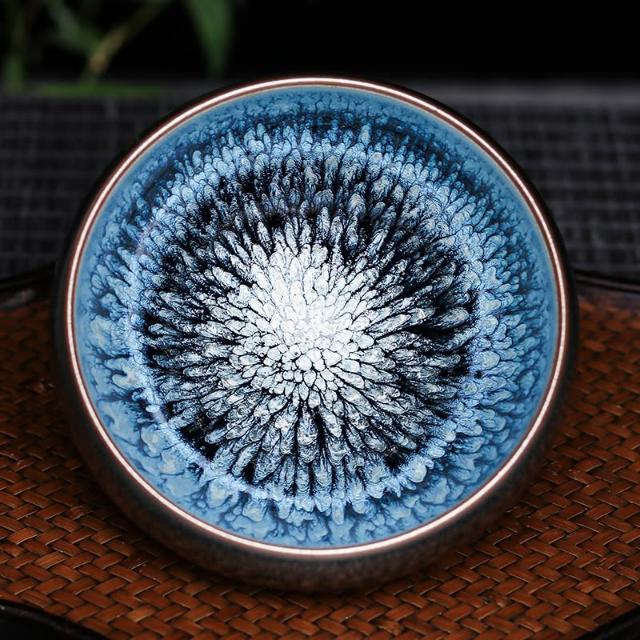 清光緒時代 紫金釉青花草虫文杯 压手杯 茶道具　茶杯 盃 煎茶碗(F-74) 清光緒時代 紫金釉青花草虫文杯 压手杯 茶道具 茶杯 盃 煎茶碗(F