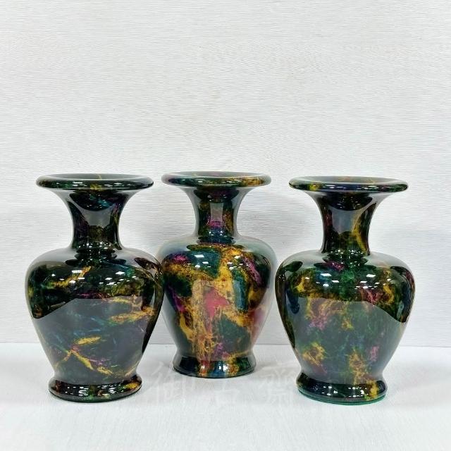 御古齋】台灣花東一級七彩玉花瓶平安富貴色澤艷麗品相漂亮開運聚福招財