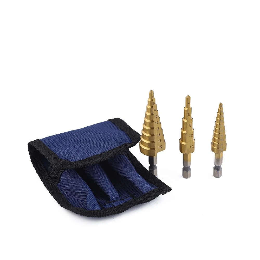 3-12 4-12 4-20 鍍鈦直槽階梯鑽 公制HSS鍍鈦階梯鑽.用於鐵板 鋁板 銅板 白鐵板