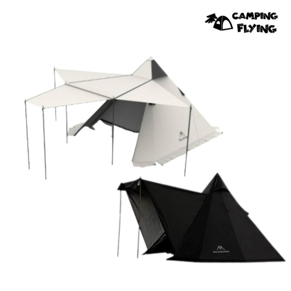 mounthike 黑塔帳篷天幕版 加大天幕露營帳篷 黑塔帳 塗銀牛津布 台灣現貨 campingflying 想露飛飛