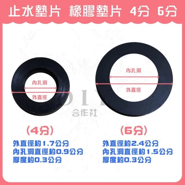 DIY合作社   台製 止水墊片 橡膠墊片 4分 6分水龍頭墊片 防漏墊片