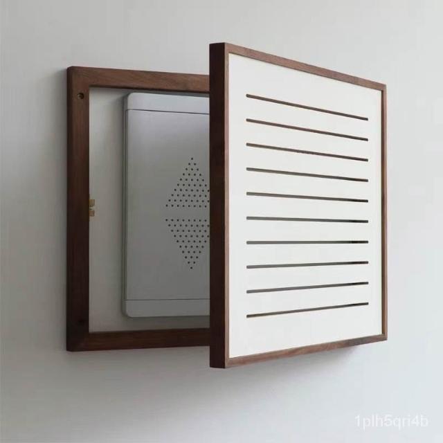 弱電電錶箱遮擋多媒體裝飾畵實木蓋闆掛畵路由器電閘配電箱網綫