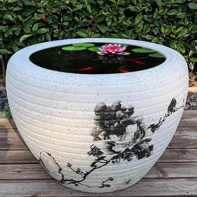 特大荷花缸 • 金魚缸 庭院水缸陶瓷魚缸金魚缸烏龜缸室外荷花缸院子睡蓮缸戶外大缸花盆