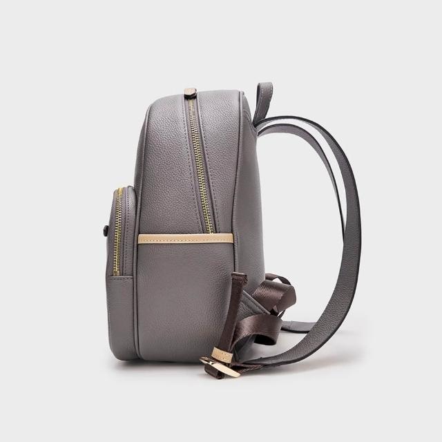 ★S'AIME☆頭層真皮雙口袋後背包 レザーバックパック/送料込 S'AIME 頭層真皮後背包-S'AIME東京企劃