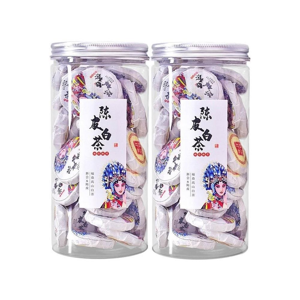 惠美佳店  福鼎老白茶新會10年生曬陳皮茶葉陳皮白茶貢眉壽眉半斤一斤裝