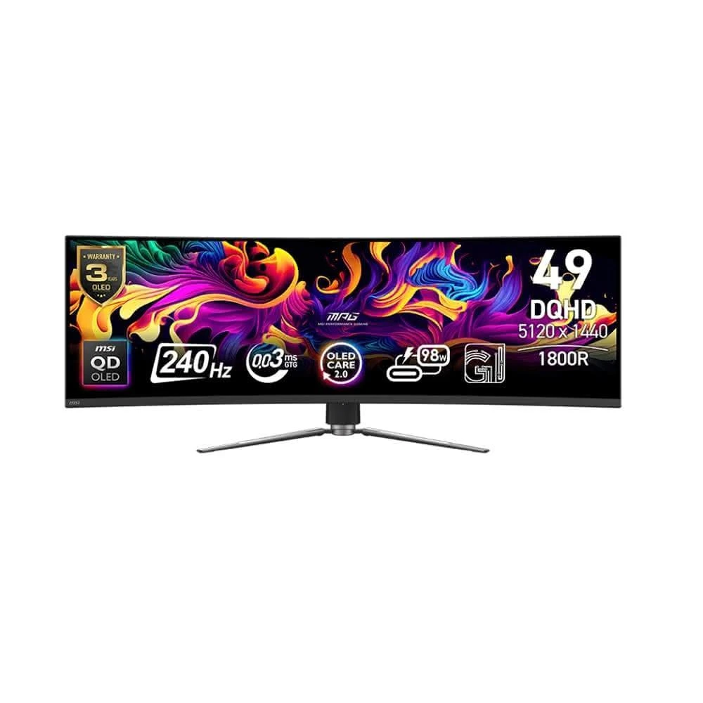 【MSI 微星】MSI 微星 MPG 491CQPX QD-OLED 曲面電競螢幕 49吋 240Hz DQHD 0.03ms HDR 