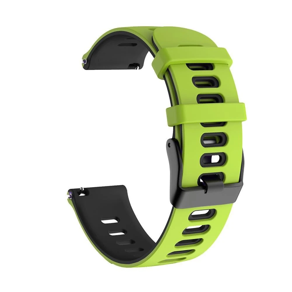 【ibits】Garmin Forerunner 245 645 245M 錶帶 雙色矽膠替換錶帶 通用 20mm(錶帶)