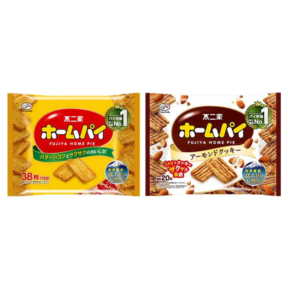 【Fujiya 富士箭】不二家 奶油千層派 38枚 / 杏仁千層派 20枚 袋裝 獨立包裝
