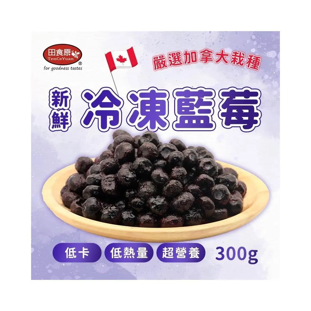 【田食原】鮮凍栽種藍莓 300gx1包(解凍即食 鮮凍水果 營養美味 健康餐 冷凍鮮果 多種料理搭配)