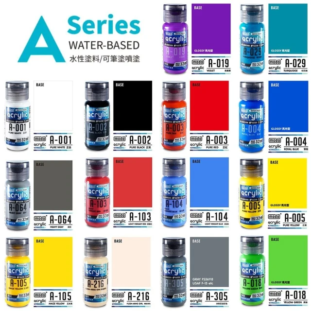 鋼普拉 modo 摩多 水性漆 Acrylic 基本色系列 摩多水漆 模型噴漆 32ML 水漆