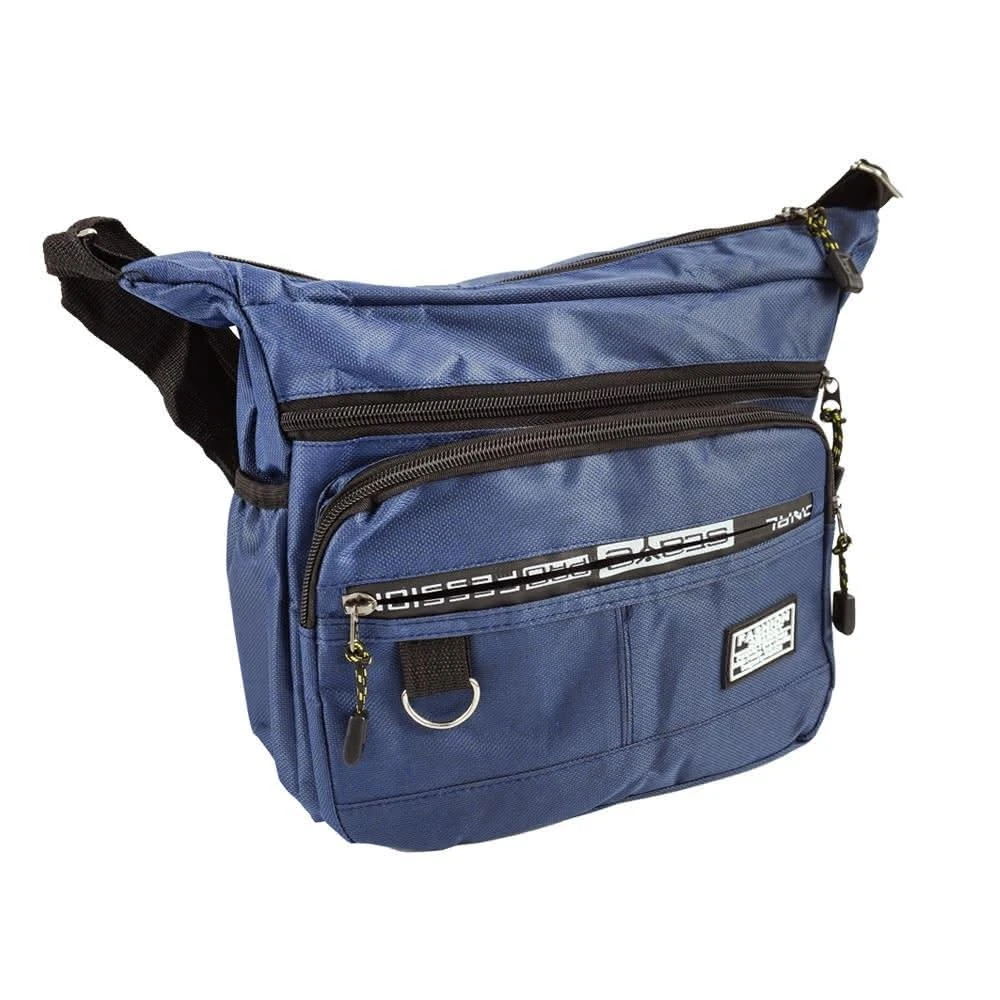 SMARTHO 藍色 百搭包包 多層收納 側肩包 收納書包 斜肩包 胸前包 平價包包 側包 工地包包 5-TB005BL