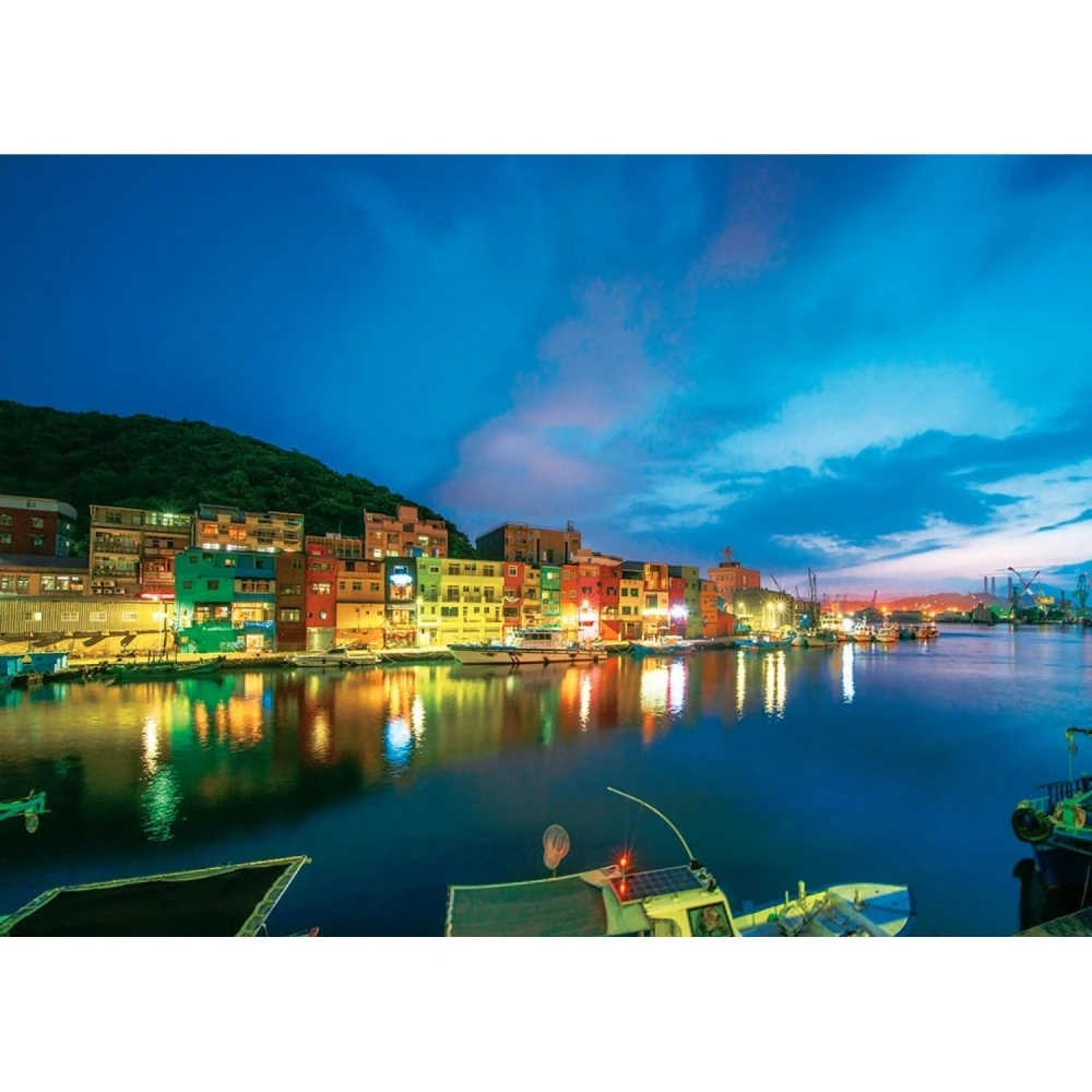 P2 拼圖】P2 - 西洋油畫-湖畔小屋台灣製204片達人極小拼圖24-015