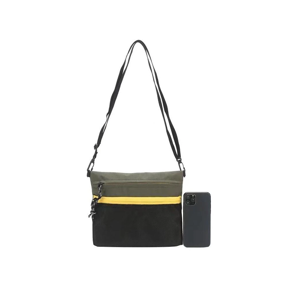 WDF.CO現貨｜新款韓國七色拼貼側背包│防潑水│隨身包 │ 小背包｜登山小包｜大容量｜戶外包｜輕量｜柔軟｜編織繩結