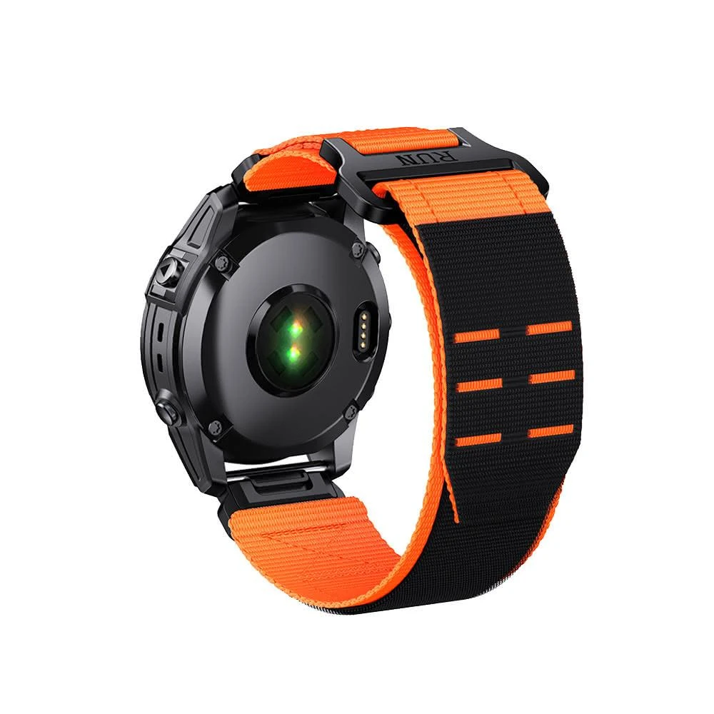 【ibits】Garmin 7X Pro 965 本我六線尼龍編織錶帶 魔鬼氈 替換腕帶 22/26mm(錶帶)