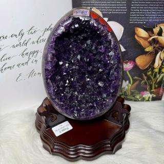 大日本伊勢國棚附造　水瓶　龍　水晶 千奇國際精品】7/10新品♥️烏拉圭頂級紫水晶恐龍蛋晶洞134號