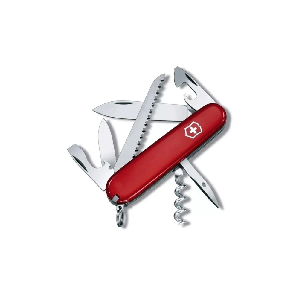【VICTORINOX 瑞士維氏】瑞士刀 CAMPER 13用刀 91mm-紅 (1.3613)