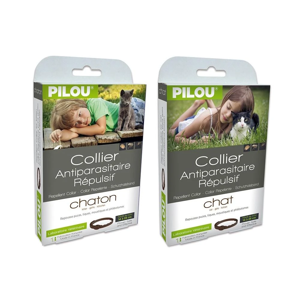 【Pilou 法國皮樂】貓用項圈 外出/室內 天然防護項圈