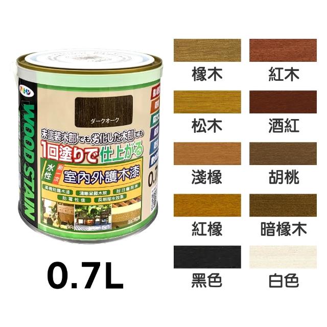 Asahipen】日本原裝刷一次水性室內外護木漆0.7L 多色可選(木頭漆木器漆