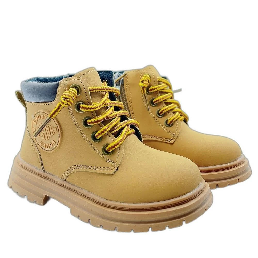 【樂樂童鞋】經典款熱賣超好看童靴(童靴 小黃靴 靴子 大童靴 防滑童靴 馬丁靴 短靴)