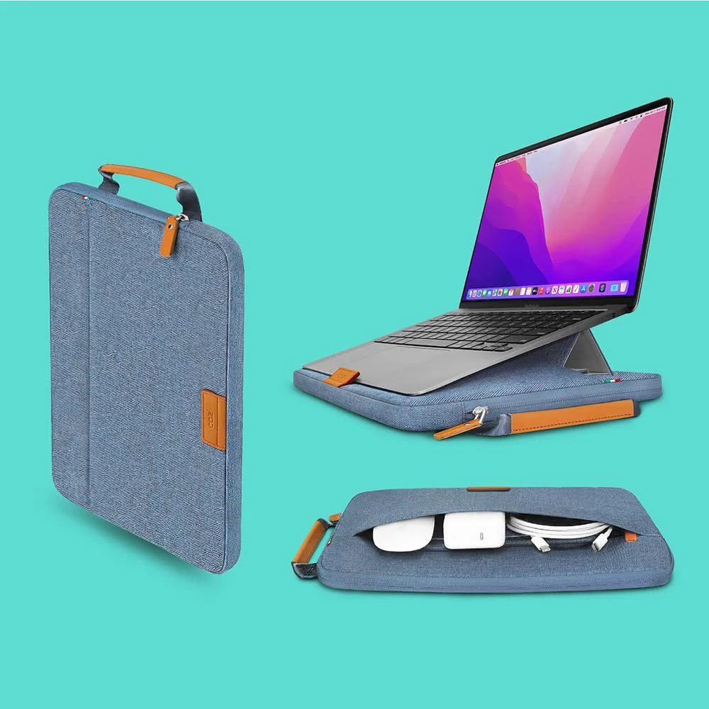 【COZI】4合1支架電腦包 筆電包 保護套 收納包-13~16吋M1~M4 MacBook Air Pro Max及超薄型筆電