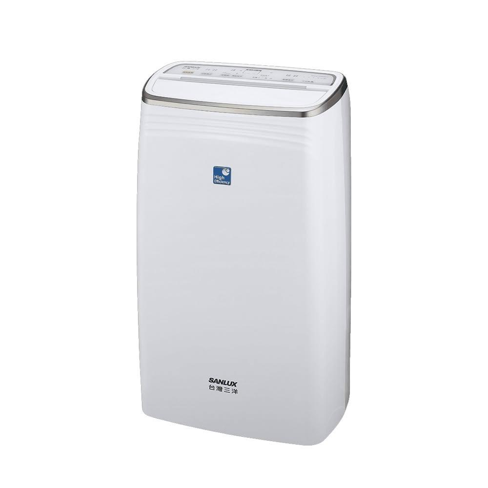 SANLUX臺灣三洋 SDH-126MS-I 除濕機，採用一般濾網與插頭式設計，日除濕量達2L~9L（標準容量11-20L），適合10坪~12坪空間使用。具備滿水提醒與連續除濕功能，1級能效省電高效，正常使用下保固1年（不含配件及消耗品）。配件包含說明書與保證卡，是梅雨季節家居必備的除濕利器，輕鬆維持室內乾爽舒適。