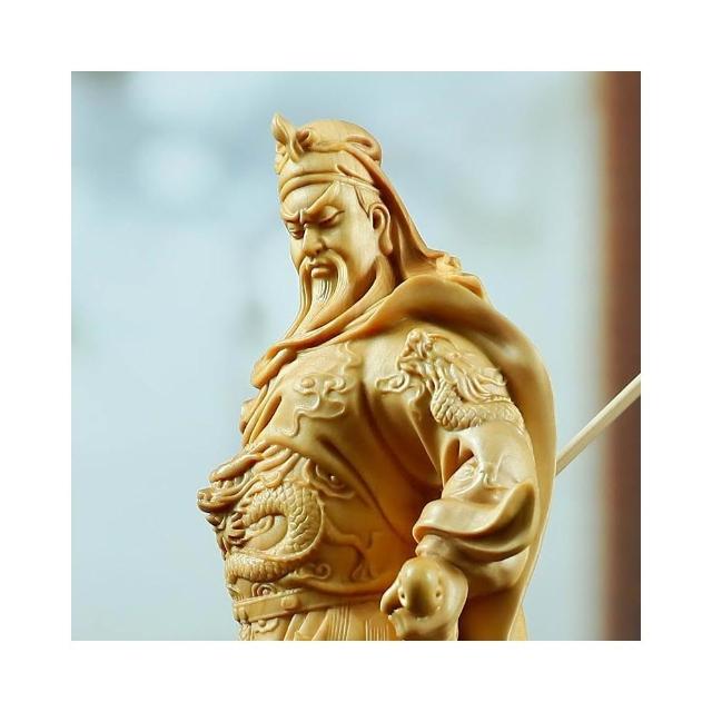 免運木雕關公武財神像黃楊木雕刻工藝手工藝品家居關二爺人物擺件