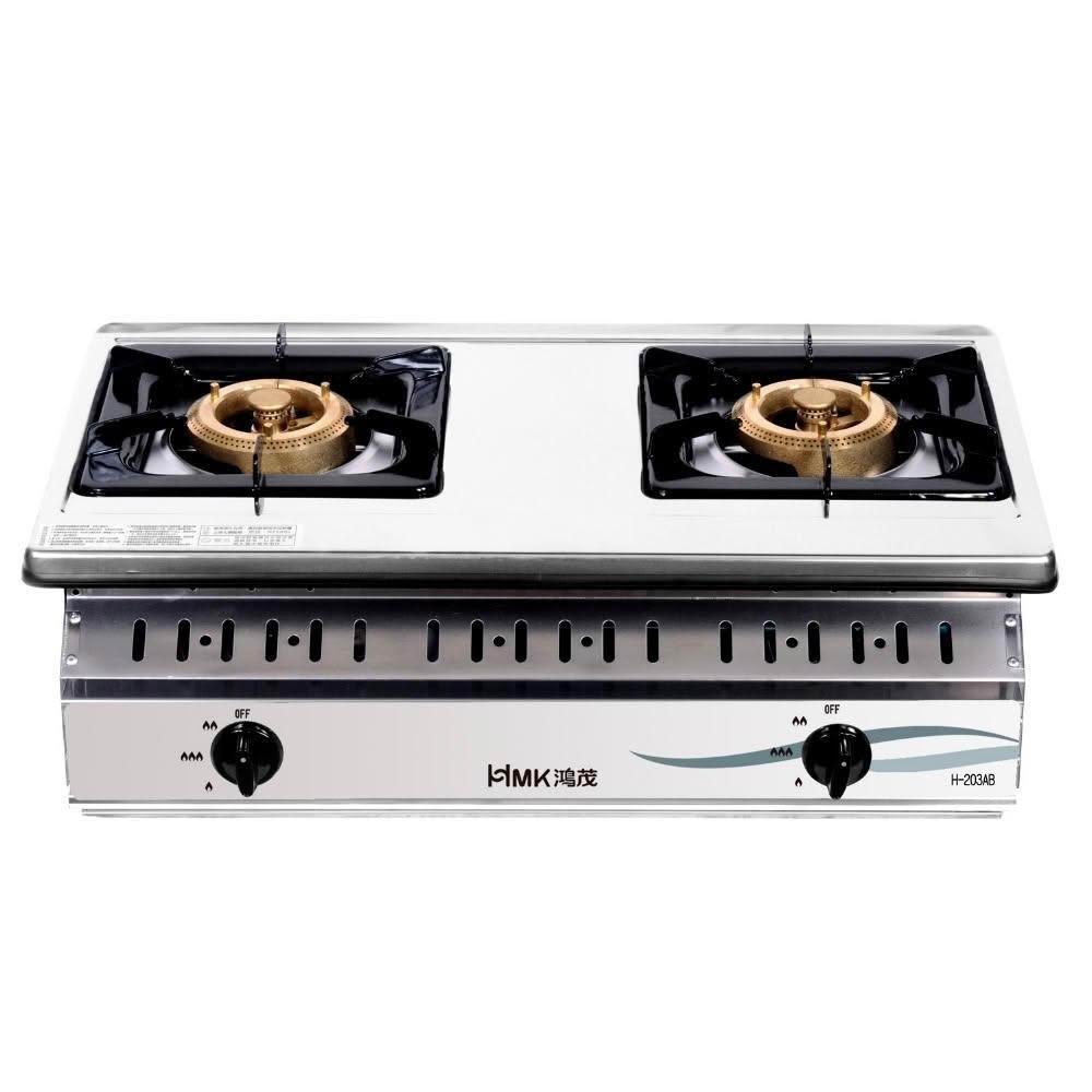 【HMK 鴻茂】二口崁入爐瓦斯爐桶裝瓦斯H-203AB-LPG 基本安裝