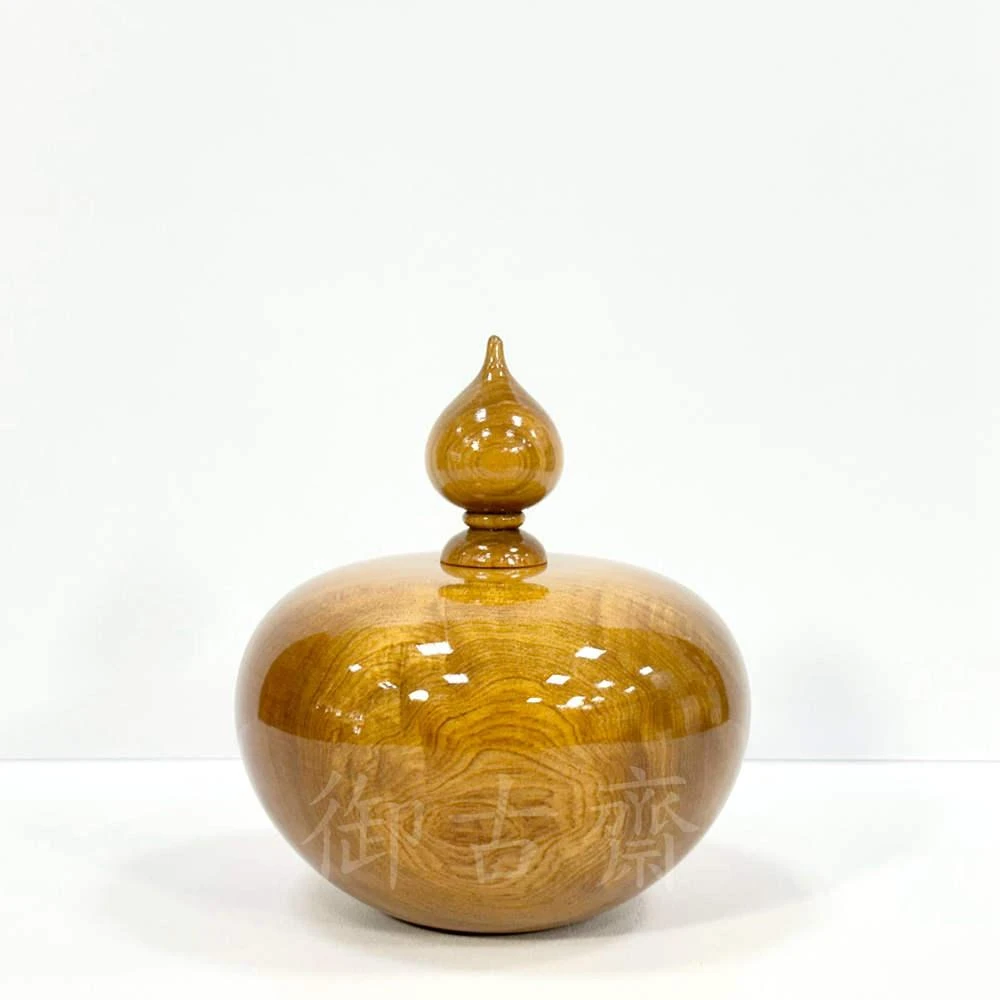 御古齋】台灣檜木聚寶盆帶財眼天然紋路招財進寶財源廣進迎財納福居家